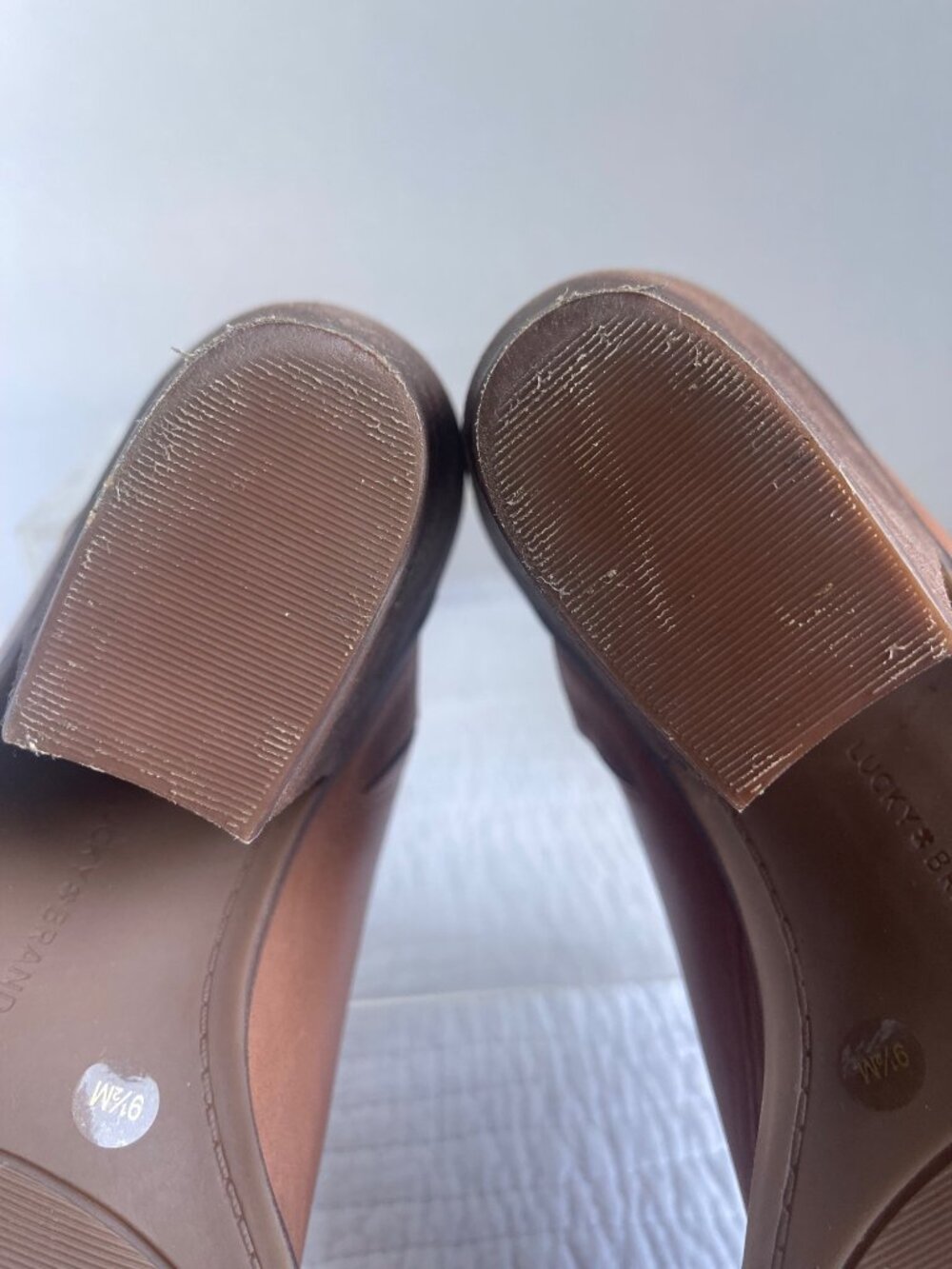 Lucky Brand Lullin Womens Tan Leather Casual Mules Size 9.5M Western Festival - Picture 9 of 11